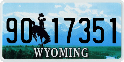 WY license plate 9017351