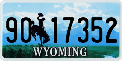 WY license plate 9017352