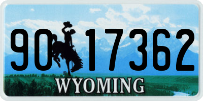 WY license plate 9017362