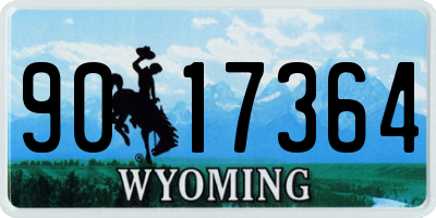 WY license plate 9017364
