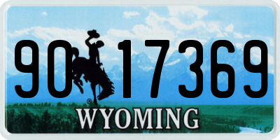 WY license plate 9017369