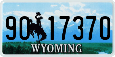 WY license plate 9017370