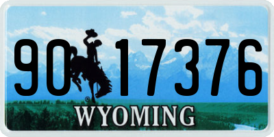 WY license plate 9017376
