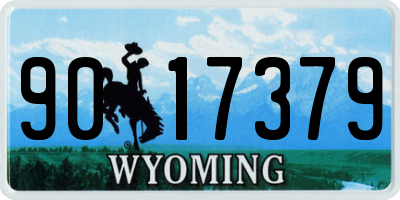 WY license plate 9017379