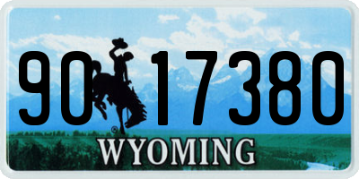 WY license plate 9017380