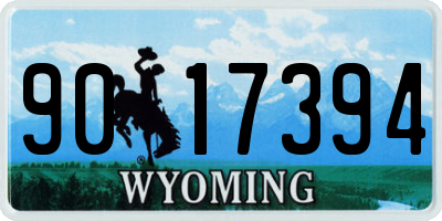 WY license plate 9017394