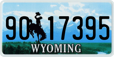 WY license plate 9017395