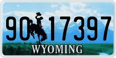 WY license plate 9017397