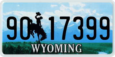 WY license plate 9017399