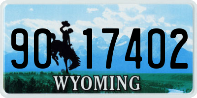 WY license plate 9017402