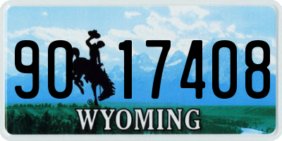 WY license plate 9017408