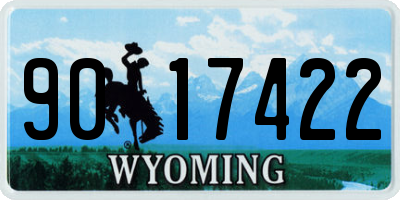 WY license plate 9017422