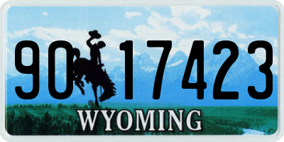 WY license plate 9017423