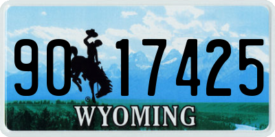 WY license plate 9017425
