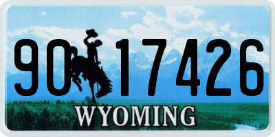 WY license plate 9017426