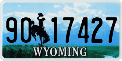 WY license plate 9017427