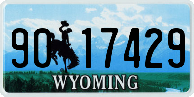 WY license plate 9017429