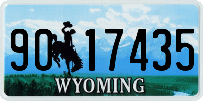 WY license plate 9017435