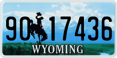 WY license plate 9017436