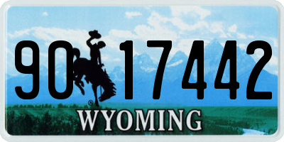 WY license plate 9017442