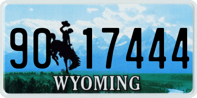 WY license plate 9017444
