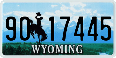 WY license plate 9017445