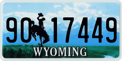 WY license plate 9017449