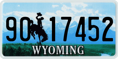 WY license plate 9017452