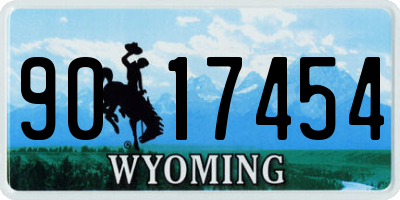 WY license plate 9017454