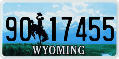 WY license plate 9017455
