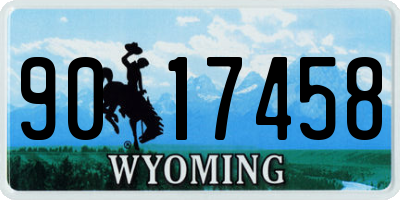 WY license plate 9017458