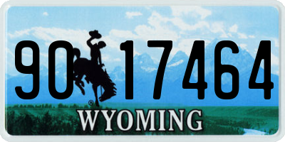 WY license plate 9017464