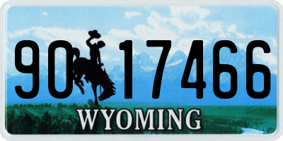 WY license plate 9017466