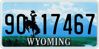 WY license plate 9017467