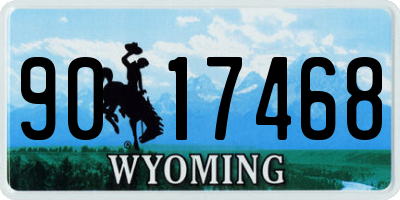 WY license plate 9017468