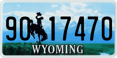 WY license plate 9017470