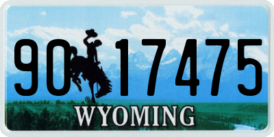 WY license plate 9017475