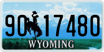 WY license plate 9017480