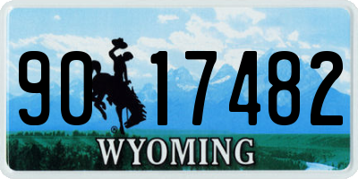 WY license plate 9017482