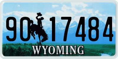 WY license plate 9017484