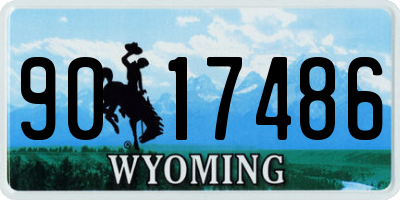 WY license plate 9017486