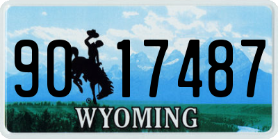 WY license plate 9017487