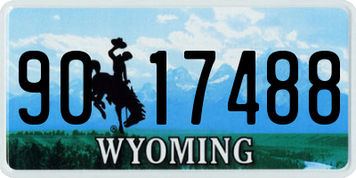 WY license plate 9017488