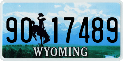 WY license plate 9017489