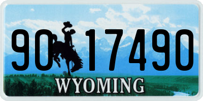 WY license plate 9017490