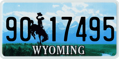 WY license plate 9017495