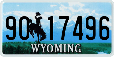 WY license plate 9017496