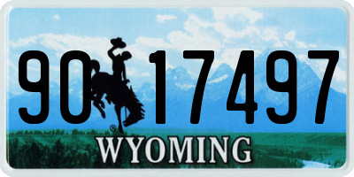 WY license plate 9017497