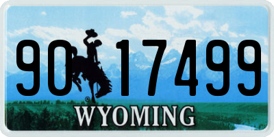 WY license plate 9017499
