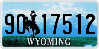 WY license plate 9017512